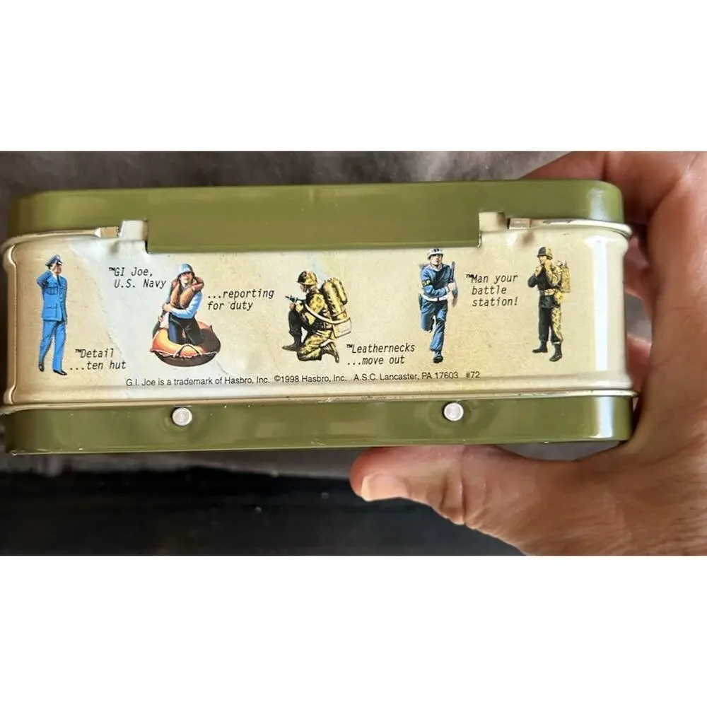 Vintage G.I. Joe Action Soldier - Mini Metal Tin Lunch Box By Hasbro Inc. 1998
